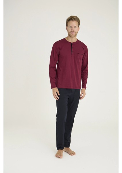 9250 Erkek Midi Yaka Pijama Takım