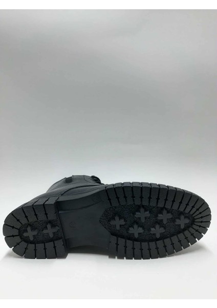 Hakiki Deri Içi Tüylü Esnek Kauçuk Tabanlı Bağcıklı Fermuarlı Postal Kışlık Erkek Bot C-9640173ATC fırsatları