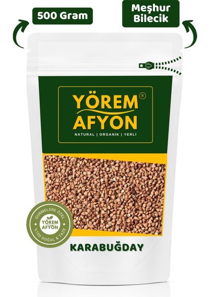Yörem Afyon Bilecik Yöresinden Sağlıklı Tariflerin Vazgeçilmezi Karabuğday, Greçka (Fagopyrum Esculentum) | 500GR.