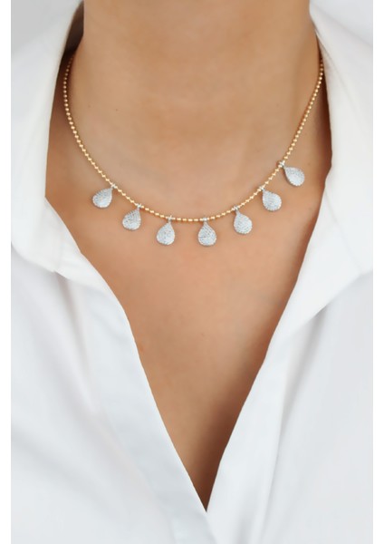 Zirkon Taşlı Gold Kadın Kolye fiyatları