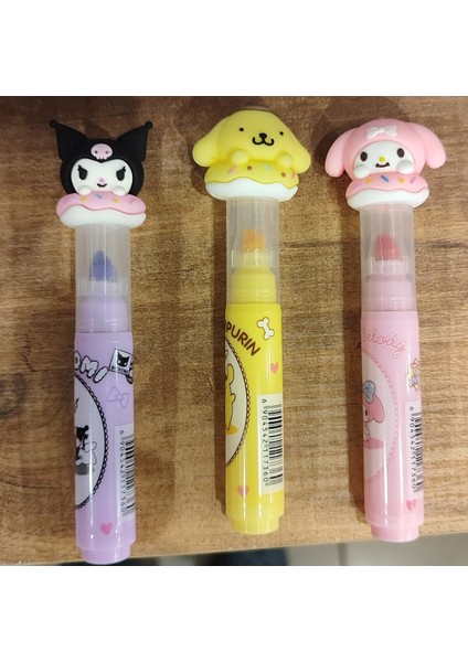 3 Adet Sanrio Karakterleri Fosforlu Kalem AD81567