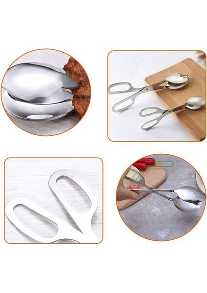 2 paket büfe maşa, paslanmaz çelik salata maşaları, ev mutfağı, kek, parti, barbekü, deniz ürünleri, kızarmış (Yurt Dışından)