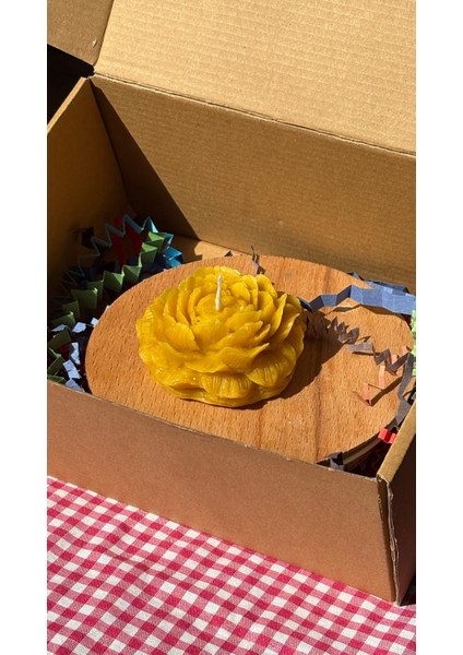 Balmumu Gül Modeli Mum