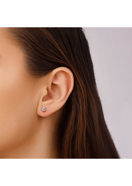 Altın Tektaş Küpe - 14K modelleri