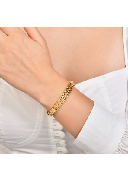 Altın Kelepçe Bilezik - 14K fırsatları