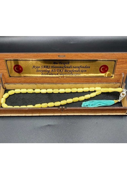 Beyrut Damla Sarı Kapsül Kesim Alpaka Su Yeşili Püsküllü Tespih fırsatları