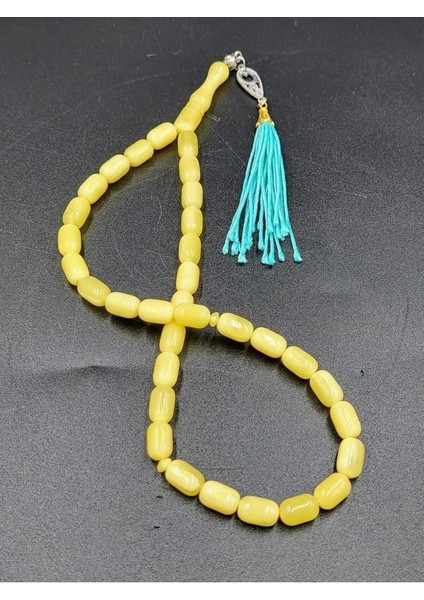 Beyrut Damla Sarı Kapsül Kesim Alpaka Su Yeşili Püsküllü Tespih indirimleri