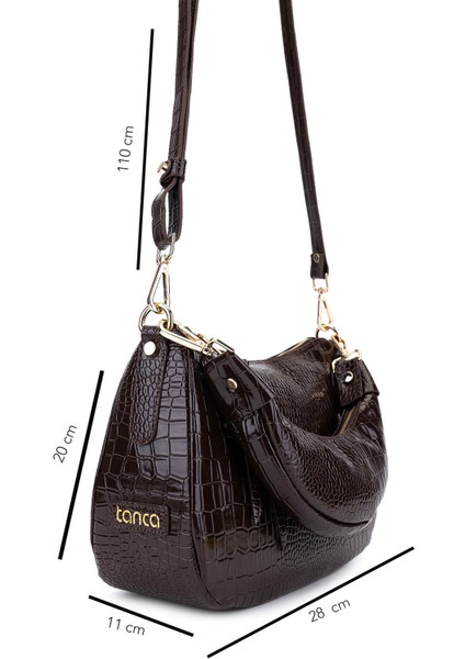 Kadın Suni Deri Kahverengi Omuz Çanta 1099 205 Bn Cnt SK25-26 Acı Kahve Kroko fiyatları