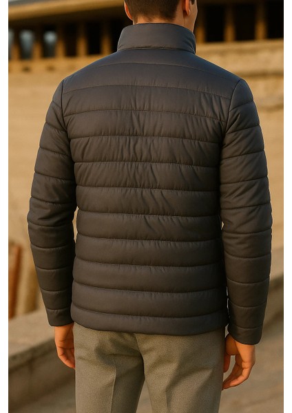 Erkek Kışlık Comfort Trend Günlük Füme Şişme Mont