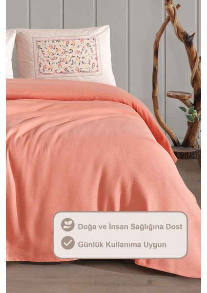 Angel Pike Çift Kişilik %100 Pamuk (200X220 Cm) Somon fiyatları