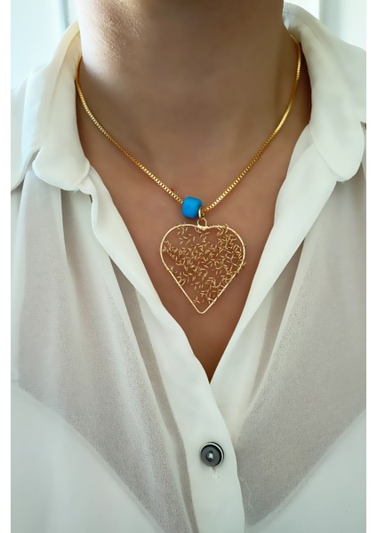 Kalp Figürlü Ince Zincir Kolye