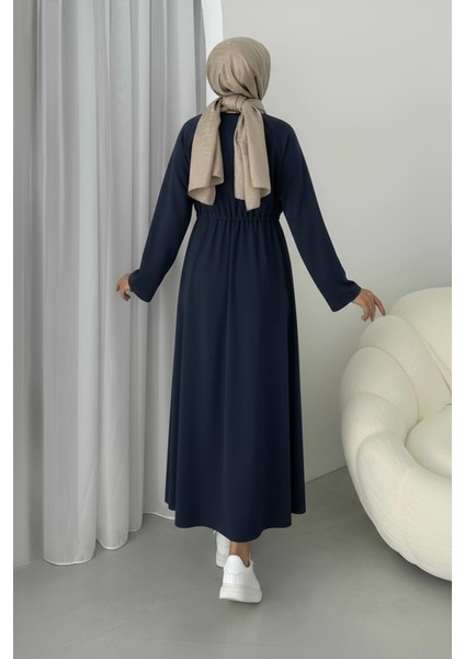 Beli Tünelli Oysho Elbise-Lacivert modelleri