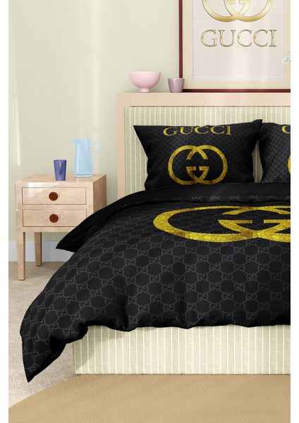 Nevresim Takımı Çift Kişilik Pamuklu Saten Kumaş 6 Parça 3D Dijital Baskı Duvet Cover Set Model No: modelleri