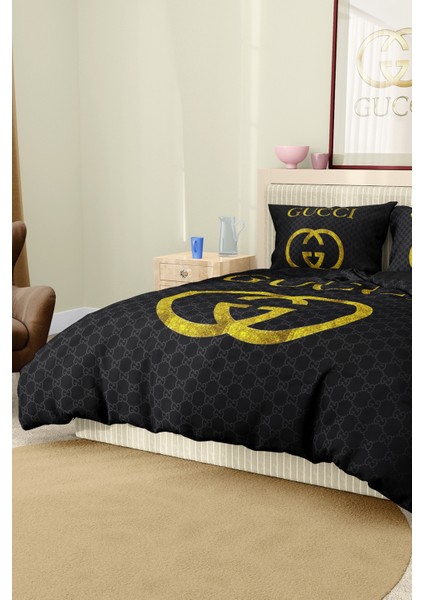 Nevresim Takımı Çift Kişilik Pamuklu Saten Kumaş 6 Parça 3D Dijital Baskı Duvet Cover Set Model No: fırsatları