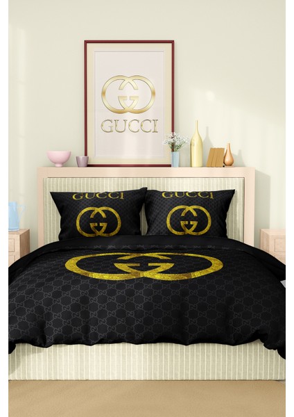 Nevresim Takımı Çift Kişilik Pamuklu Saten Kumaş 6 Parça 3D Dijital Baskı Duvet Cover Set Model No: indirimleri