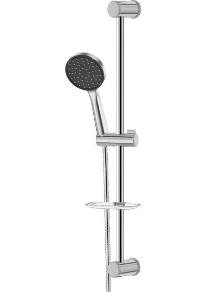 | Valtemo Mat Krom-Siyah Yuvarlak Tasarım Sürgülü Duş Seti fiyatları