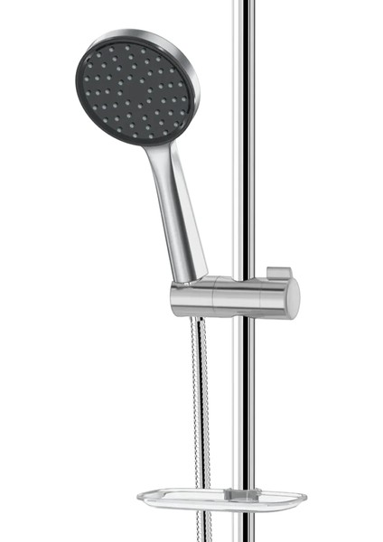 | Valtemo Mat Krom-Siyah Yuvarlak Tasarım Sürgülü Duş Seti modelleri