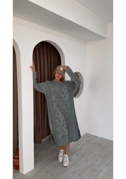 Etnik Bohem ve Otantik Tarz Standart Beden %yüz Pamuk Triko Elbise fırsatları