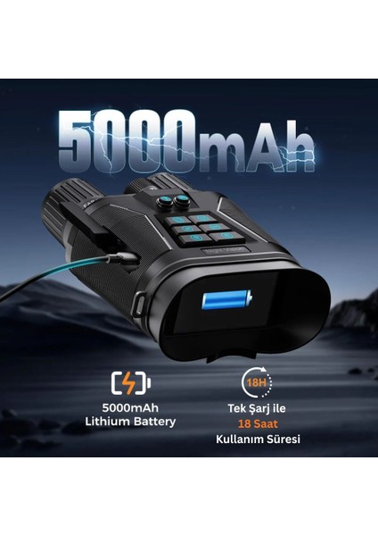 Gece Görüş Dürbünü (600 Metre Gece Menzili, 4K Gece/gündüz Görüşü, 5000MAH Pil) modelleri