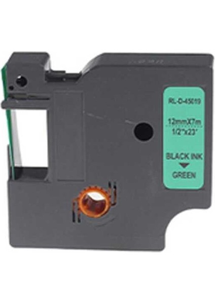 45019 Muadil Yeşil-Siyah D1 Yedek Şerit 12MM x 7m