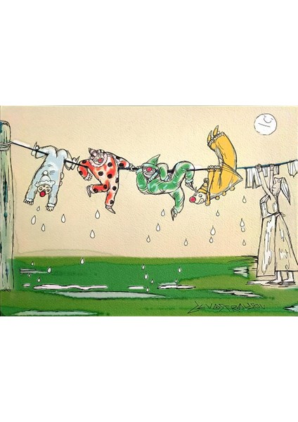 Chenzov Lev 29X21CM Orijinal Karikatür Tablo modelleri