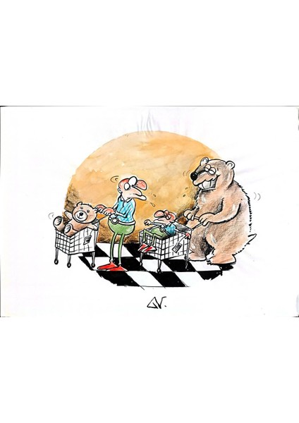 Novakov Goran 29X21CM Orijinal Karikatür Tablo modelleri