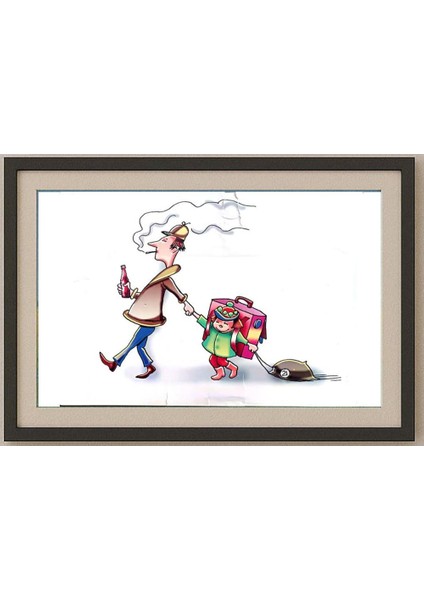 Evgeny Kran 29X21CM Orijinal Karikatür Tablo