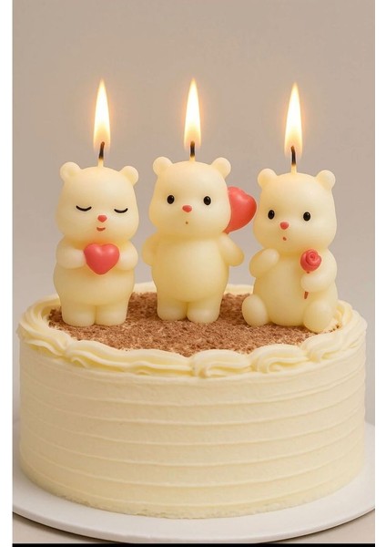 Doğumgünü,babyshower Pasta Süsleme Mumu 3'lü Set fiyatları