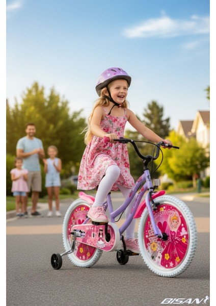 Bisan Queen Çocuk Bisikleti 30 cm V Fren 20 Jant 1 Vites Metalik Lila Pembe