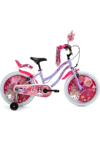 Bisan Queen Çocuk Bisikleti 30 cm V Fren 20 Jant 1 Vites Metalik Lila Pembe