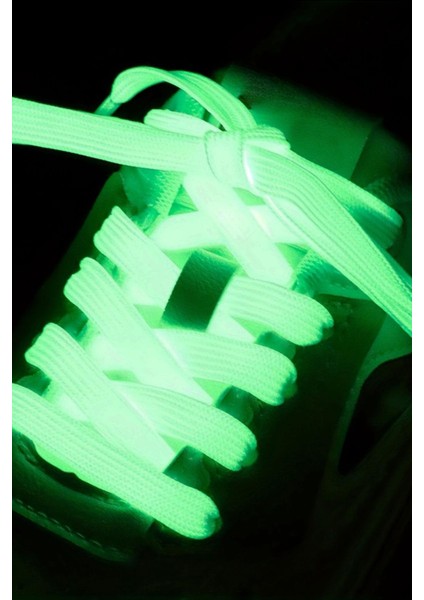 Fosforlu Neon Yeşil 1 cm Kalınlığında 1 Çift Yassı Spor Ayakkabı Bağcığı fiyatları