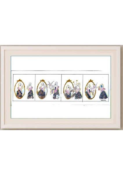 Serafim Bakoulis 43x15cm Orijinal Karikatür Tablo fırsatları