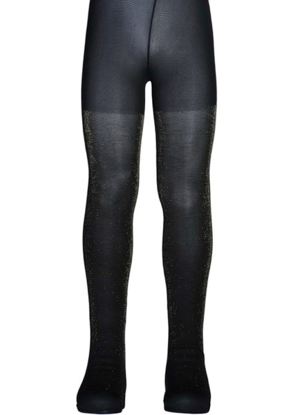 Işıl Altın Sarı Simli Çocuk Külotlu Çorap