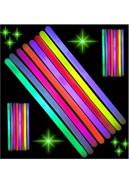 Karanlıkta Parlayan Fosforlu Glow Kalın Çubuk 30 cm 1 Adet