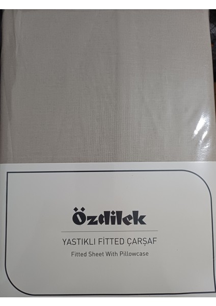 Colourist Fitted Çarşaf Kum Beji %100 Pamuk Tek Kişilik Yastık Kılıflı