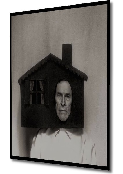 Kara Kalem Görünümlü Ahşap Dekoratif Tablo Evin Içindeki Insan Sanatı Dikdörtgen Tablo indirimleri