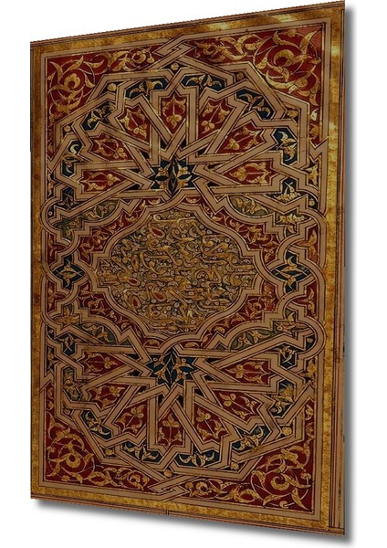 Altın Varaka Desenli Osmanlı Sanatı Yağlı Boya Görünümlü Ahşap Dekoratif Tablo Dikdörtgen Tablo modelleri