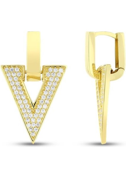 Altın Tasarım Küpe - 14K