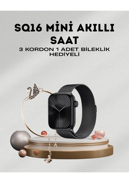 Sq-16 Mini Series 10 – Dokunmatik Akıllı Saat | Kalp Ritmi, Spo2, Uyku Takibi