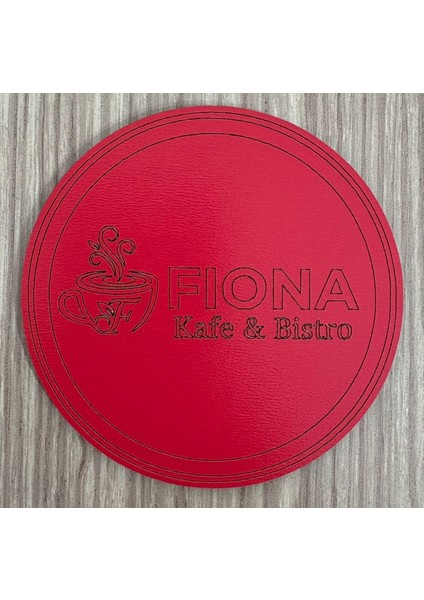 10'lu Kişiye / Şirkete Özel Logolu Bardak Altlığı Seti | Lazer Kesim Kurumsal Hediye | 9 cm fiyatları