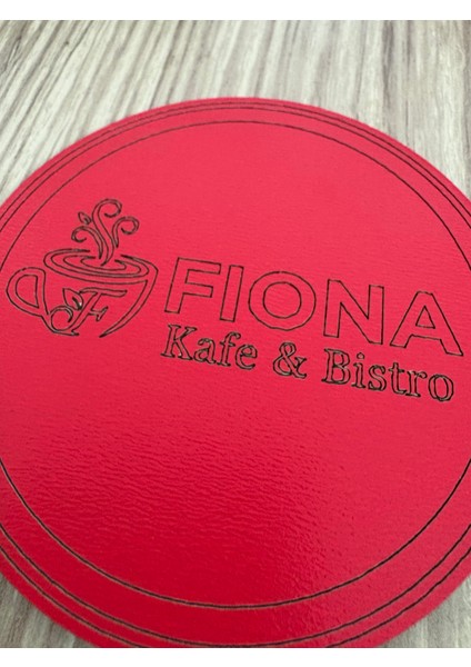 10'lu Kişiye / Şirkete Özel Logolu Bardak Altlığı Seti | Lazer Kesim Kurumsal Hediye | 9 cm modelleri