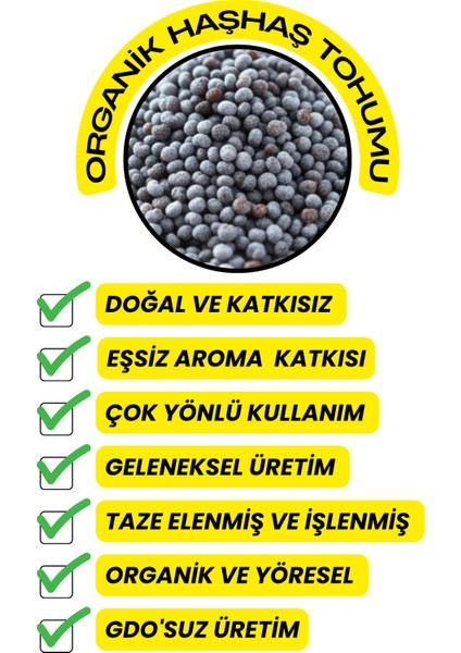 Haşhaş Tohumu - ( Elenmiş, Katkısız,yeni Mahsül ) 25GR fırsatları