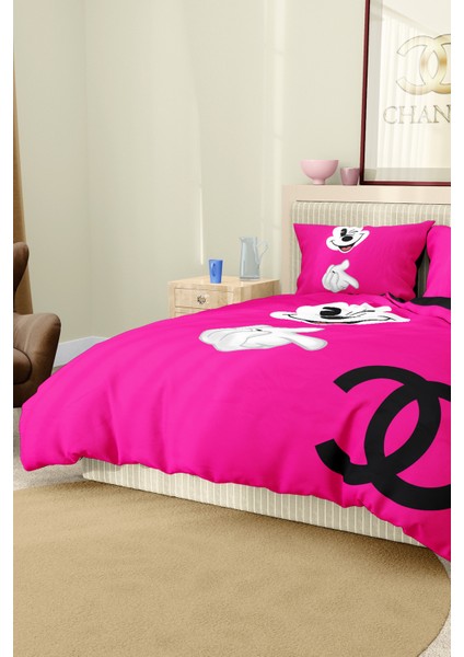 Nevresim Takımı Çift Kişilik Pamuklu Saten Kumaş 6 Parça 3D Dijital Baskı Duvet Cover Set Model No: modelleri