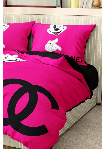 Nevresim Takımı Çift Kişilik Pamuklu Saten Kumaş 6 Parça 3D Dijital Baskı Duvet Cover Set Model No: fırsatları