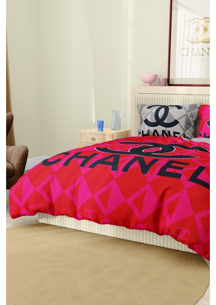 Nevresim Takımı Çift Kişilik Pamuklu Saten Kumaş 6 Parça 3D Dijital Baskı Duvet Cover Set Model No: modelleri