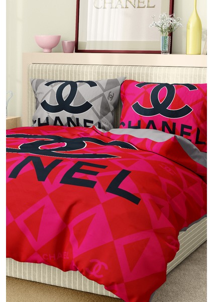 Nevresim Takımı Çift Kişilik Pamuklu Saten Kumaş 6 Parça 3D Dijital Baskı Duvet Cover Set Model No: indirimleri