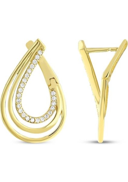 Tasarım Altın Küpe - 14K