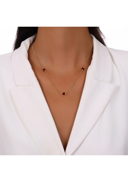 Renkli Taşlı Altın Kolye - 14K modelleri