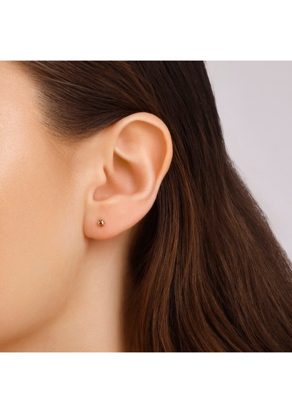 Altın Top Küpe - 14K modelleri