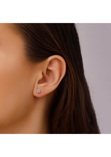 Altın Tektaş Küpe - 14K modelleri